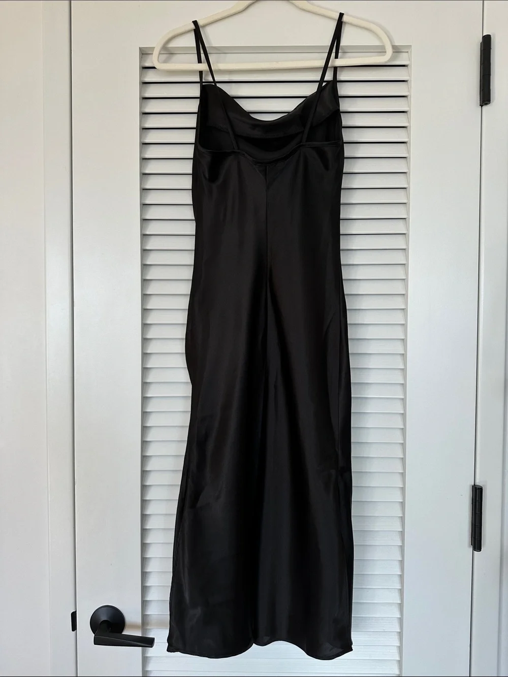 bebe Black Midi Slip Dress